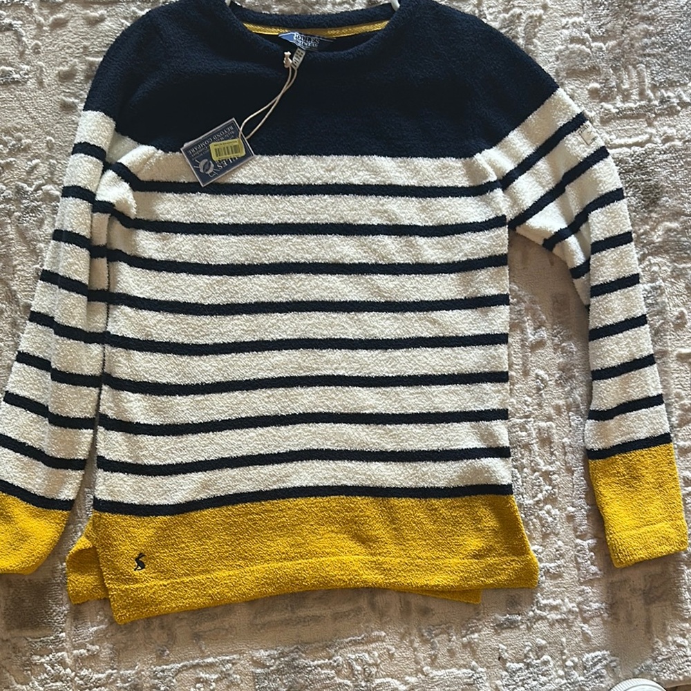 Joules Black and Yellow Striped Sweater